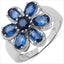 2.43 Carat Genuine Blue Sapphire Sterling Silver Engagement Ring