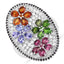 5.01 Carat Multi-Stone .925 Sterling Silver Engagement Ring