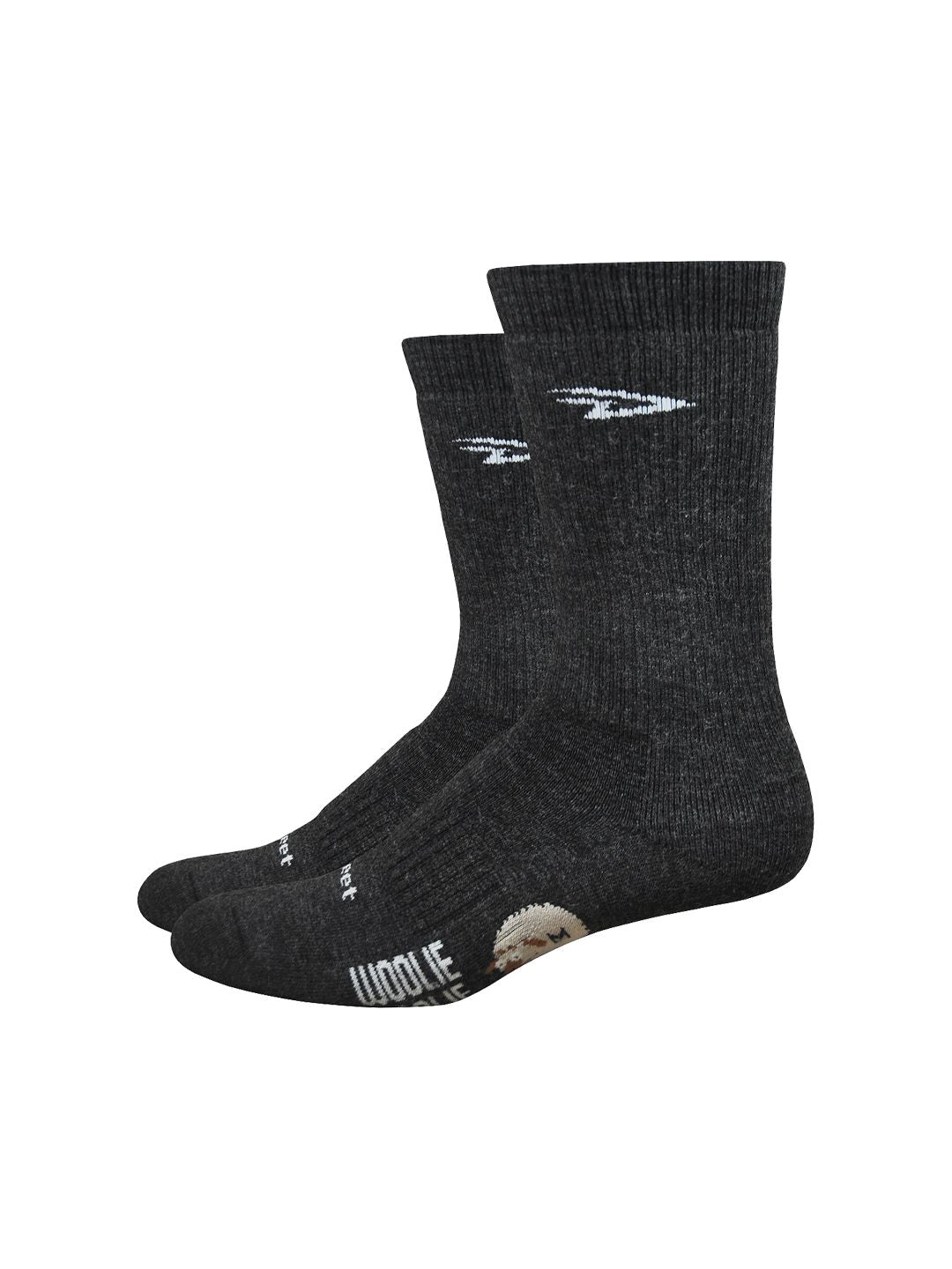 DeFeet Woolie Boolie 6" D-Logo Small Charcoal Socks