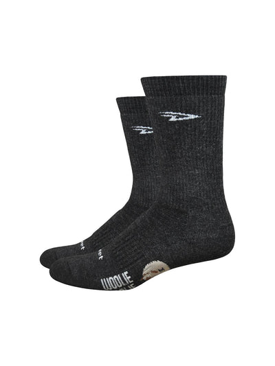 DeFeet Woolie Boolie 6" D-Logo Small Charcoal Socks