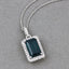Colgante de Turmalina Verde de 3.55 Quilates y Diamantes Blancos en Oro Blanco de 14K