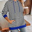 Sudadera con capucha a rayas suelta y casual