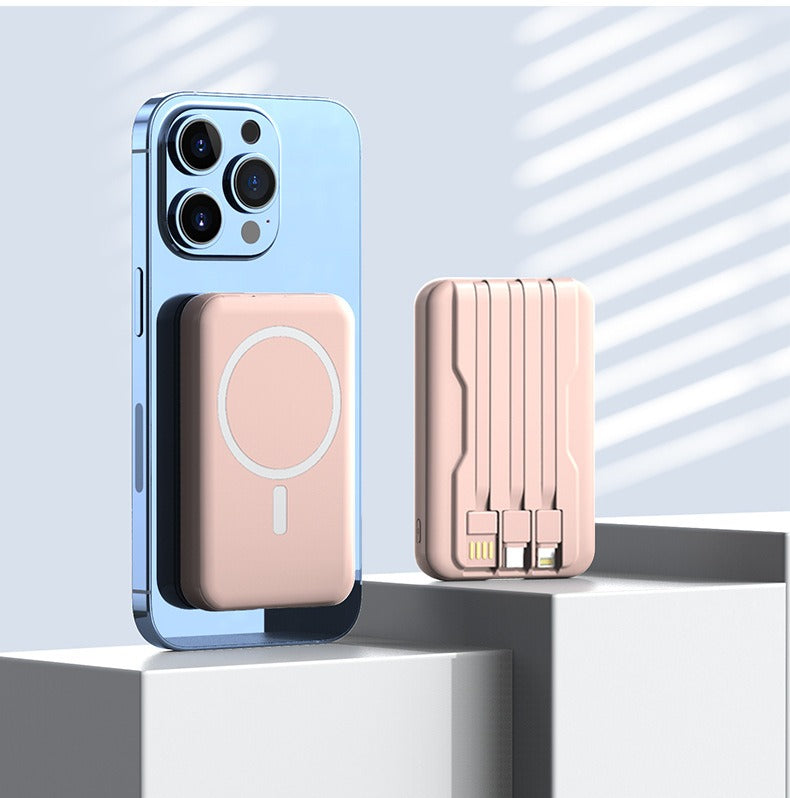 MagSafe Magnetic Wireless Power Bank 10000mAh Mini Super Fast Charging Mobile Power Supply - Korvel