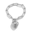 Ins Simple and Versatile Big Peach Heart Bracelet Personalized Heart shaped Iron Chain Bracelet for Women - Korvel