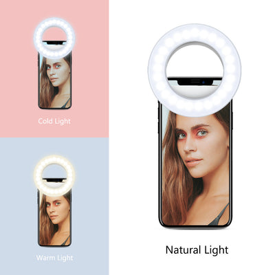 Mobile Phone Fill Light Anchor Beauty Rejuvenation Vibrato Live Charging Light LED Ring Small Indoor Selfie Universal - Korvel