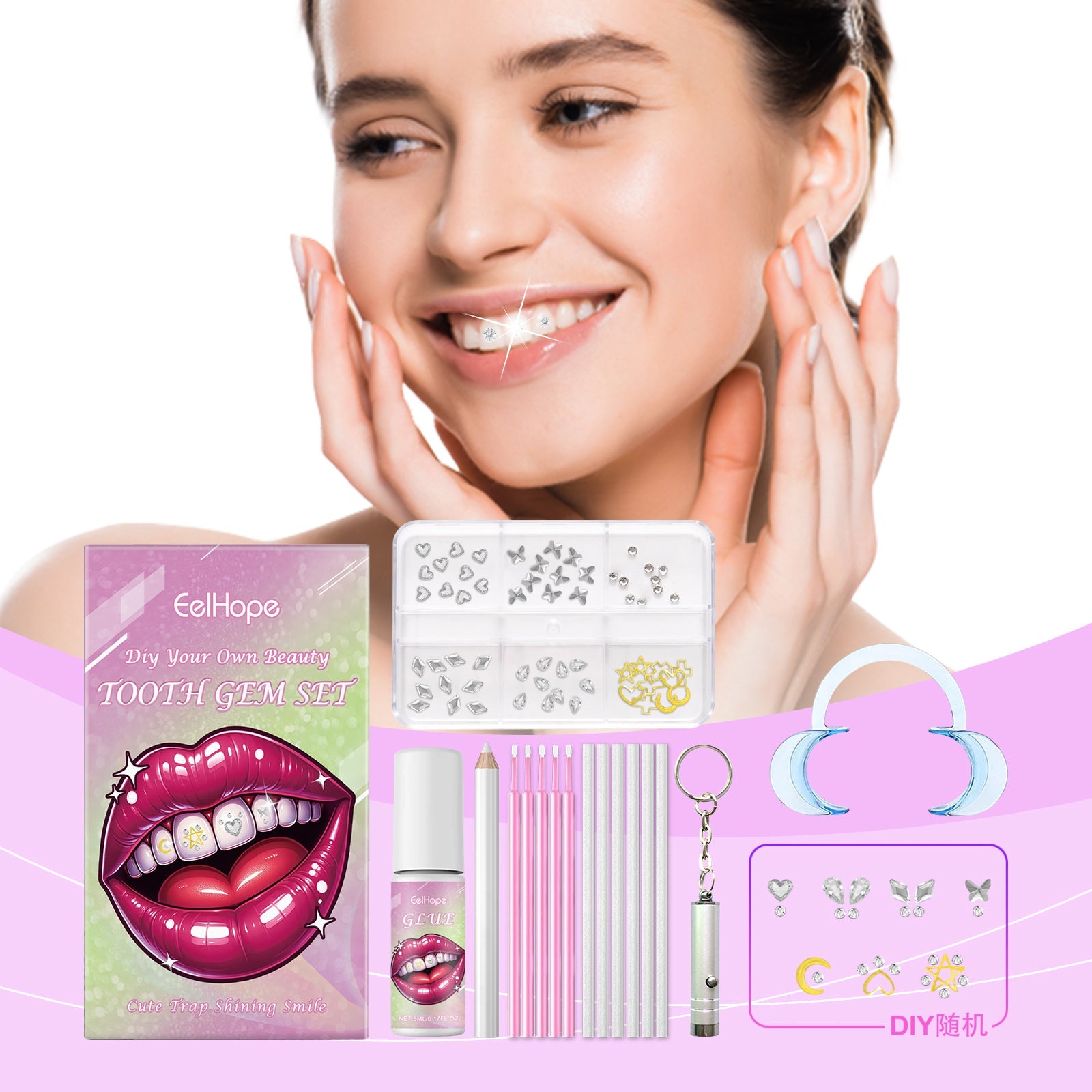 Fashion Teeth Set Diy Fashion Teeth Set Dental Beauty Decoration Drill Combination Personality - Korvel