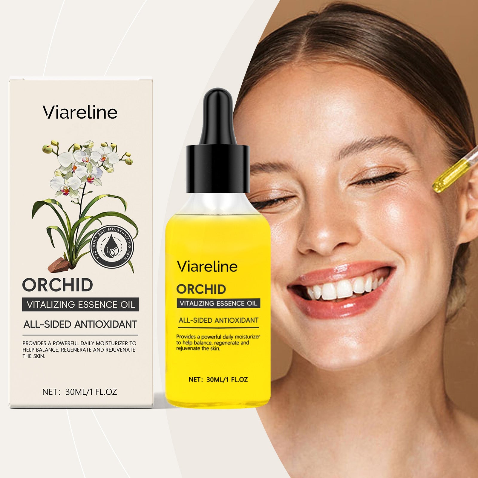 Orchid Brightening Essence Oil Brightening Delicate Skin Nourishing And Hydrating Skin Care Essence Oil - Korvel