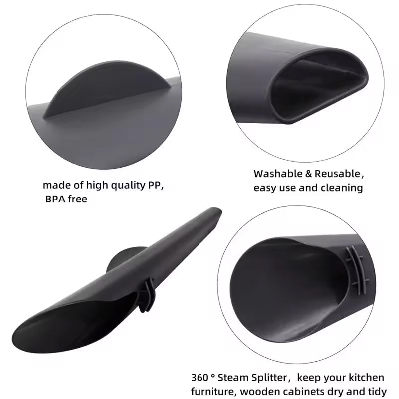 Steam Diverter for Thermomix TM5/TM6 pressure cookers. It's an air - guided, anti - scald steam relief tool for exhaust pipes. - Korvel