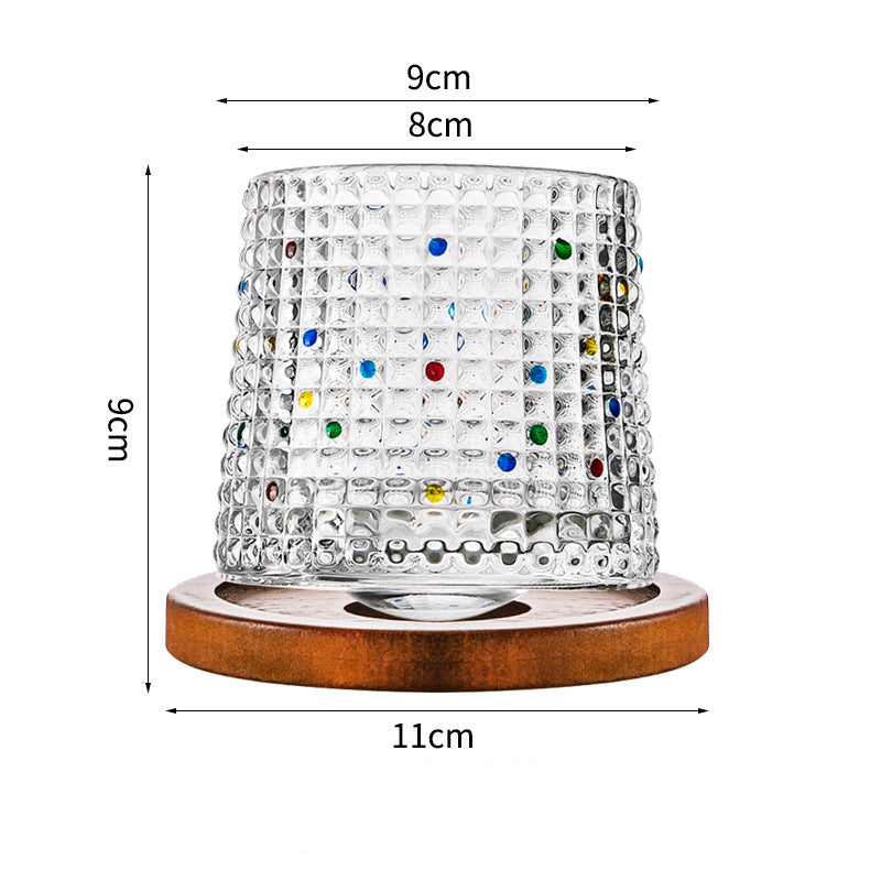 Hand drawn rotating glass cups multiple multi-purpose whiskey glasses rotating glass cups - Korvel