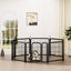 8-panel dog fence, 24 inch small dog pet fence, portable indoor pet game fence. Black, 22.2 inches wide x 23.6 inches high. - Korvel