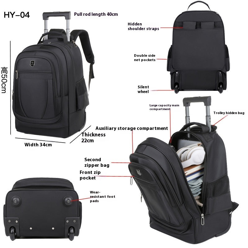Sac à dos en tissu Oxford grande capacité avec tirette
