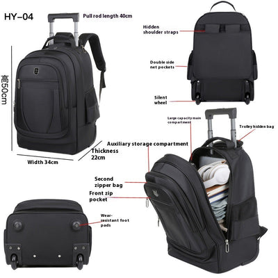 Large Capacity Oxford Cloth Backpack with Drawbar