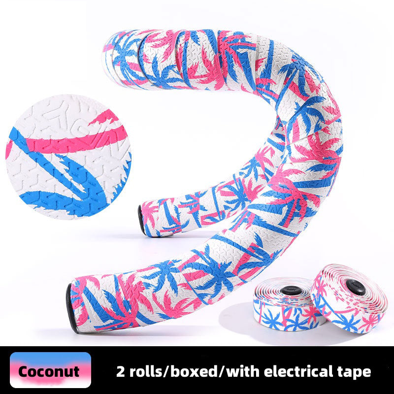 Npy EVA PU Road Bike Handlebar Tape, Anti - Slip & Shock - Absorbing, Sakura Design, with End Plugs - Korvel