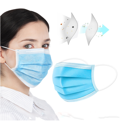 1pc Face Masks Disposable 3 Layers Dustproof Mask Facial Protective Cover Masks Set Anti-Dust Surgical Medical Salon Earloop - Korvel