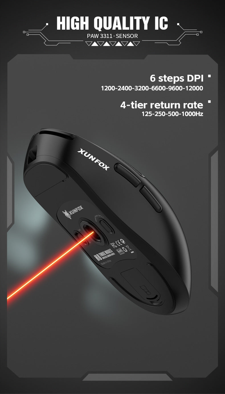 mouse lightweight E-sports game the third mock examination Bluetooth wireless mouse notebook mouse - Korvel