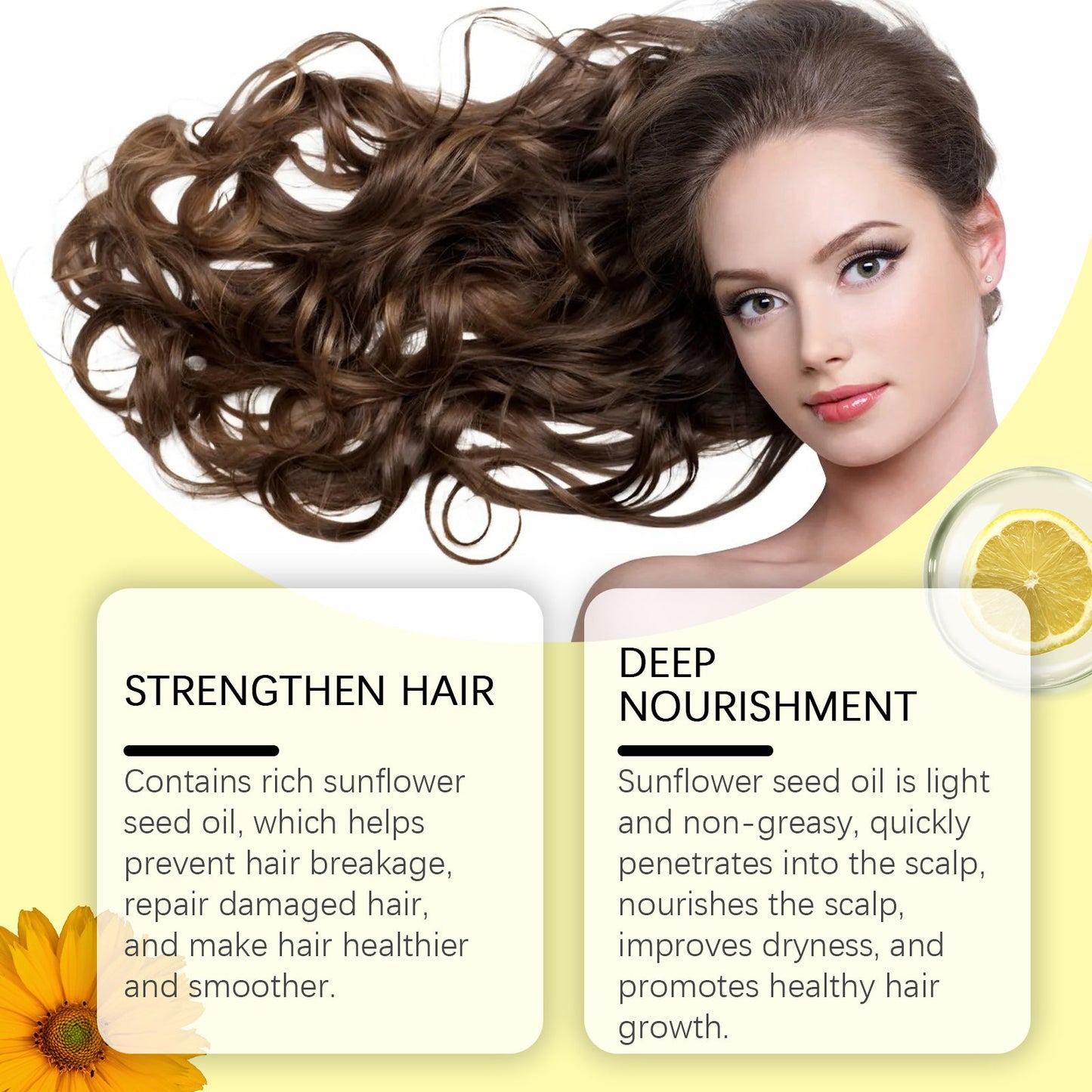 Aceite Esencial para el Cuidado del Cabello con Aceite de Girasol Premium