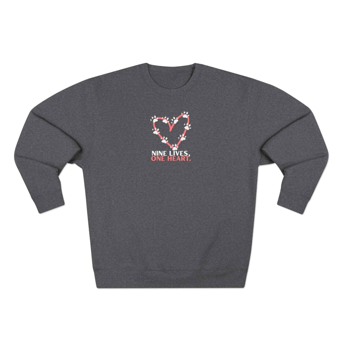Nine Lives, One Heart Cat Lover Sweatshirt