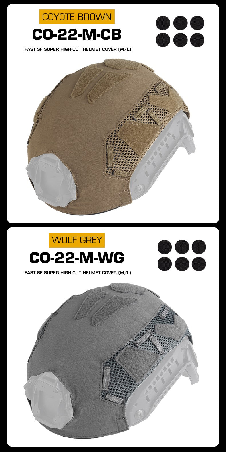 Housse de casque camouflage FAST SF Ultra-haut (Moyen)