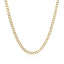 Chaîne Curb Pave en Or Bicolore 14k - 2,6 mm
