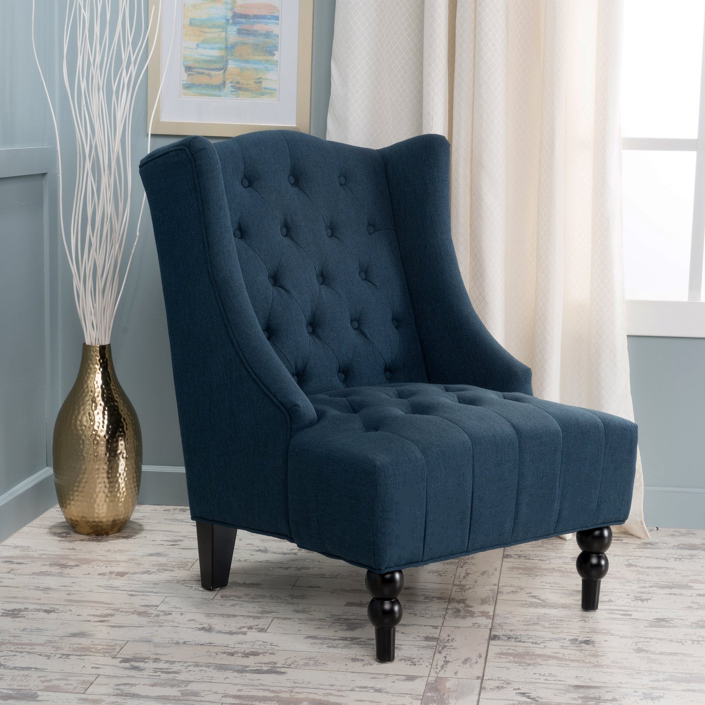 Upholstered Wingback Chair - Korvel