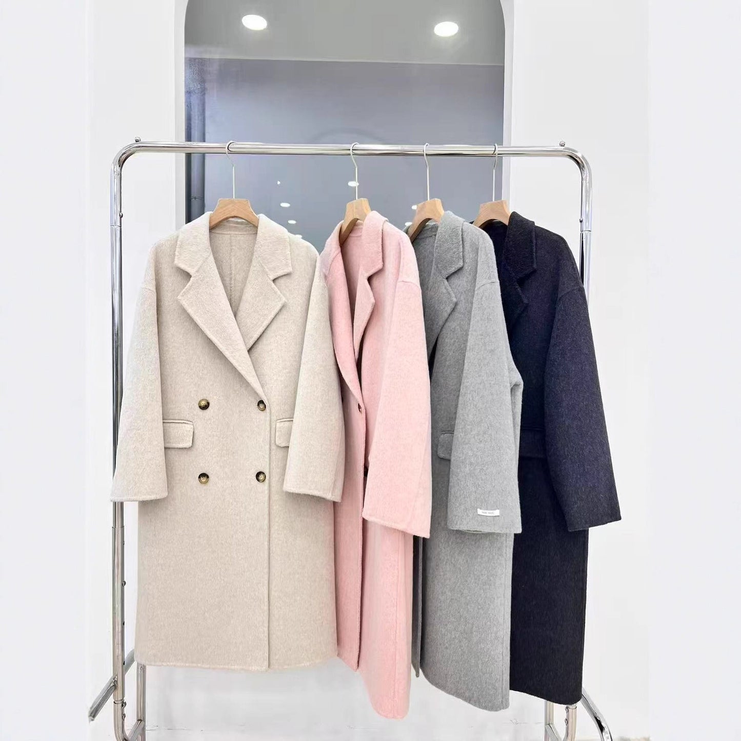 Manteau en laine double face - Style long et longueur étendue
