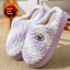 Chaussons en velours coton non glissants pour femmes