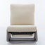Modern rocking chair recliner, comfortable cushioned recliner with footstool, gray - Korvel