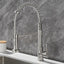 All copper rotatable cold and hot water dual mode sink, kitchen spring faucet - Korvel