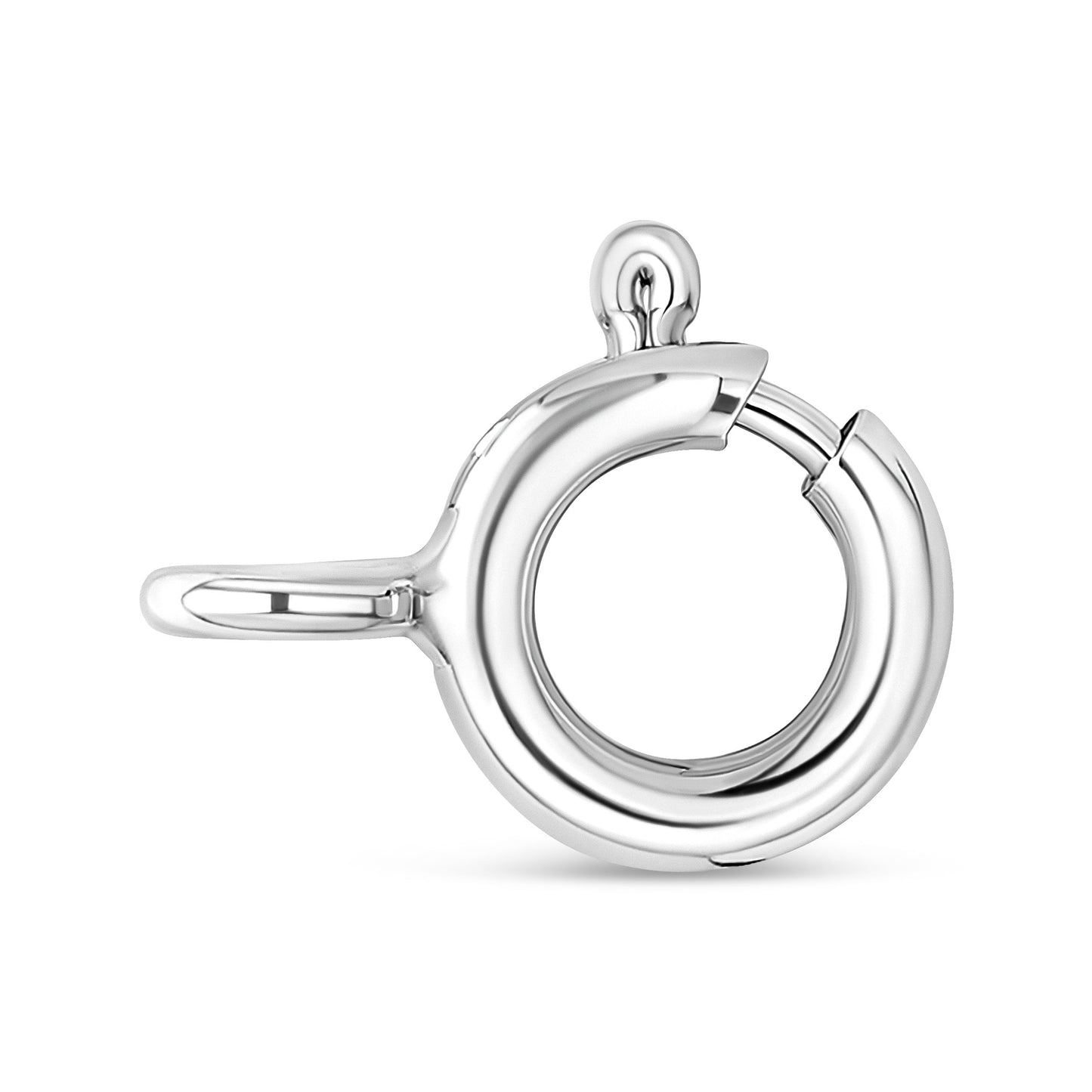 Collar de diamante cultivado en laboratorio en forma de pera de oro blanco de 14 quilates