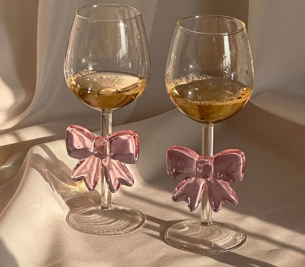 Pink Butterfly Series Instagram Tall Cup Romantic Ritual Champagne Glass Cute Butterfly - Korvel