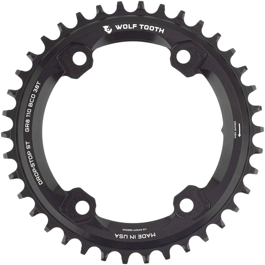 Chaîne Wolf Tooth Shimano 110 BCD Asymétrique - 38t Noir