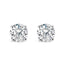 .925 Sterling Silver Lab Grown Diamond Solitaire Stud Earrings