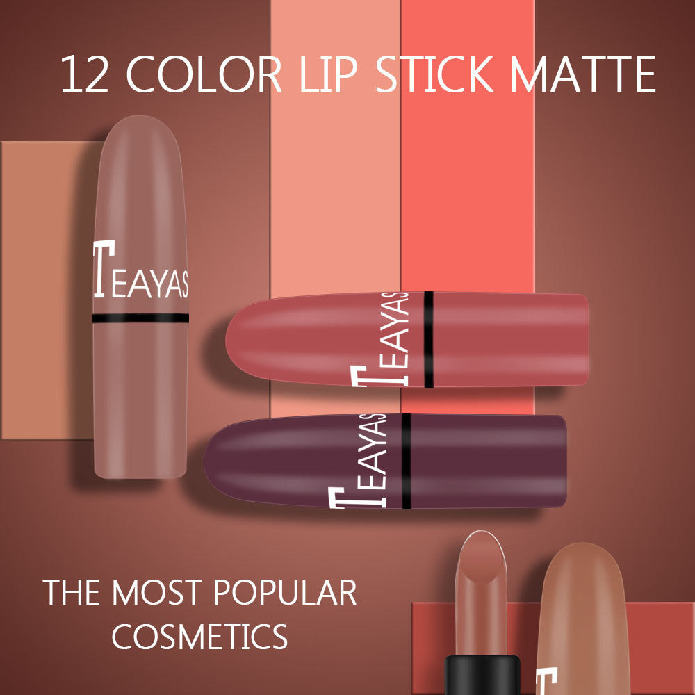 Premium Matte Lipstick in Rich Plum and Classic Red Shades