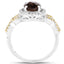 1.90 Carat Smoky Quartz & Diamond Sterling Silver Cocktail Ring