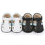Stitched Baby Sandals with Rubber Sole for First Steps