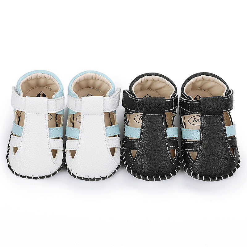Stitched Baby Sandals with Rubber Sole for First Steps