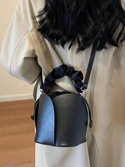 Premium PU Leather Drawstring Bucket Bag