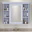 35'' x 28'' Blue Wall Mounted Bathroom Storage Cabinet with Mirror Door, Modern Bathroom Wall Cabinet with Mirror - Korvel