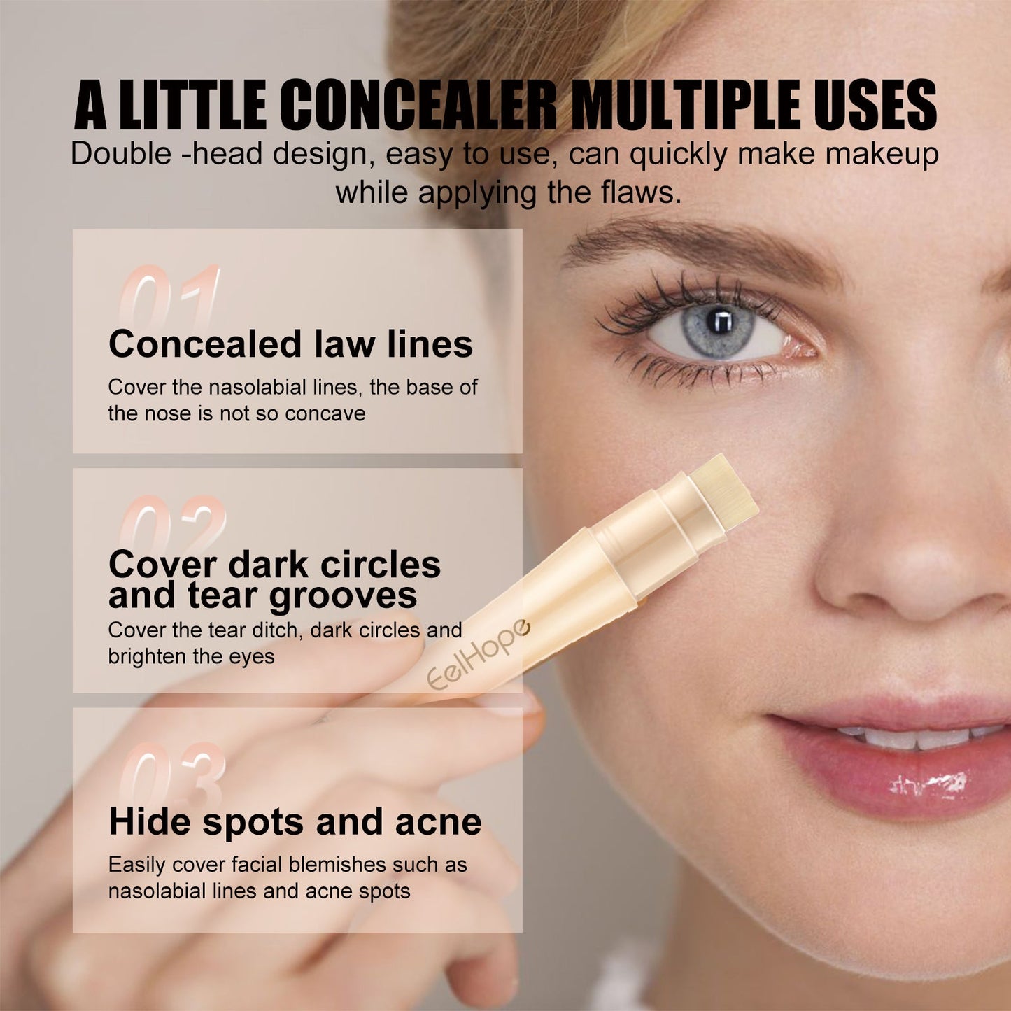 Double Head Concealer Stick - Brightening & Waterproof