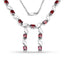 7.65 Carat Genuine Garnet Sterling Silver Necklace