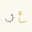 925 Sterling Silver Inlaid Moissanite Stud Earrings - Korvel