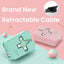 4-in-1 Retractable USB Cable with Phone Stand and Storage Box