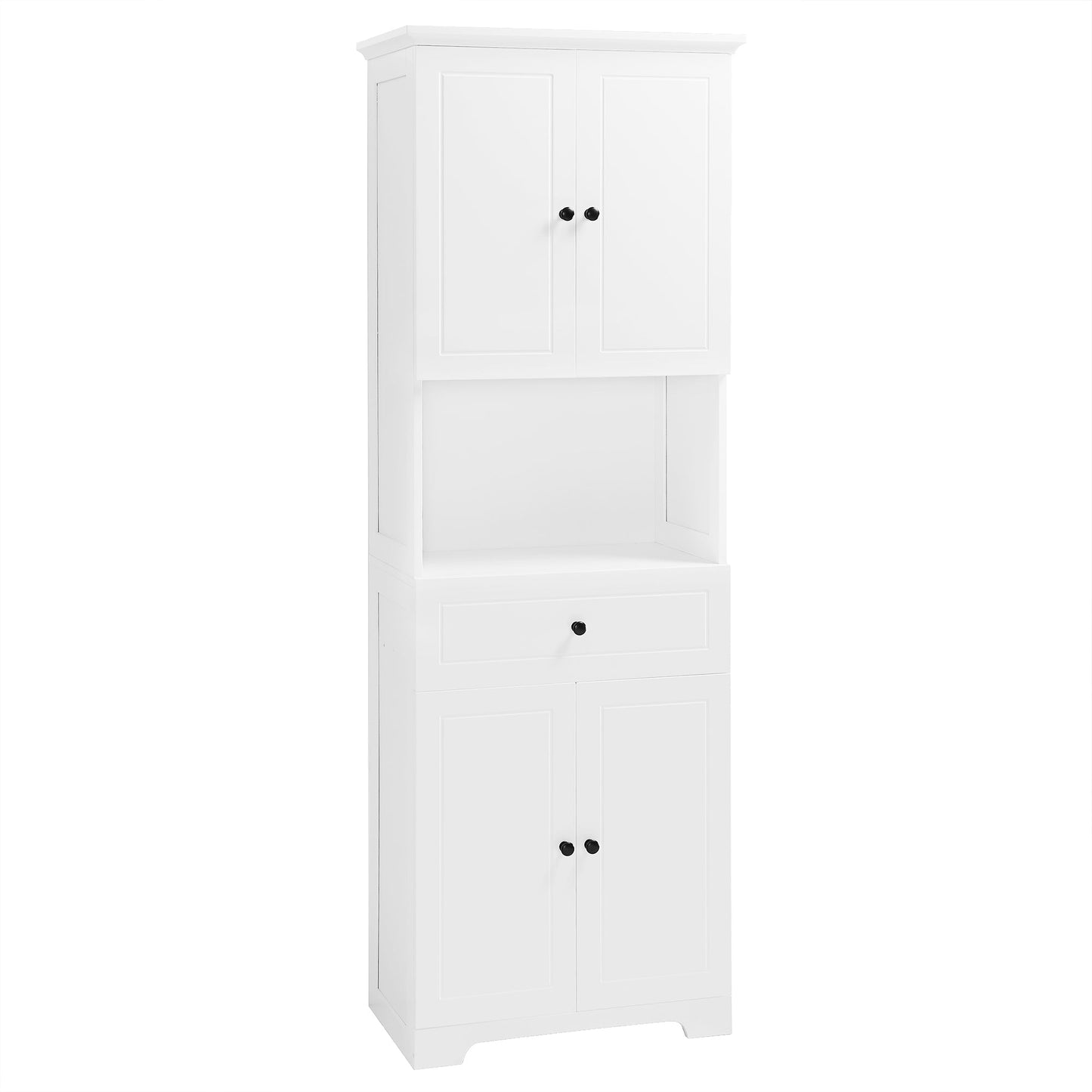 Elegant Tall Bathroom Cabinet with Ample Storage Space