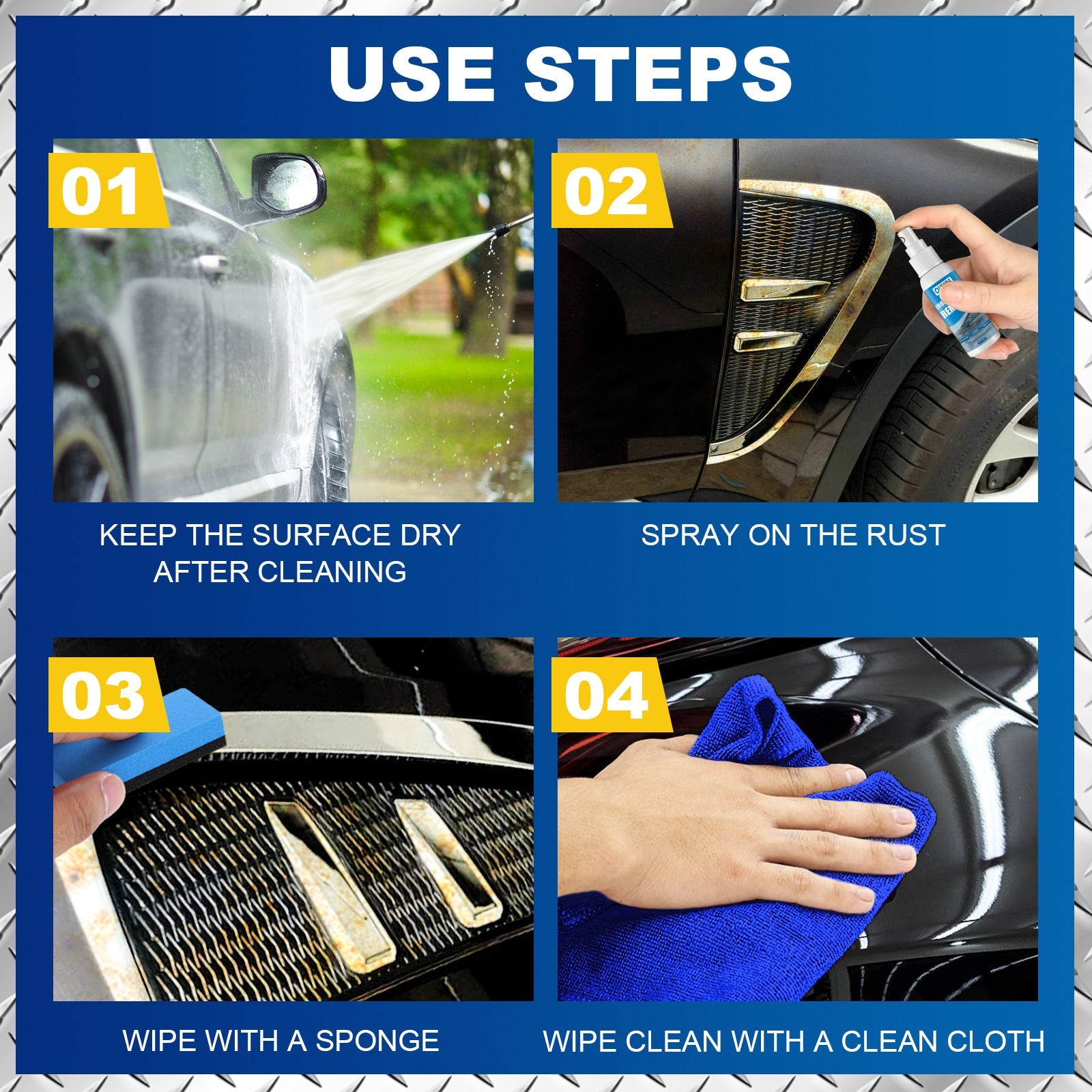 Auto Iron Powder Rust Remover Spray Rust Remover Auto Products Stain Remover Rust Remover Cleaning Products - Korvel