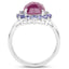 5.53 Carat Pink Sapphire & Tanzanite Sterling Silver Ring