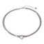 Stainless steel Cuban chain heart-shaped necklace with hollowed out flat snake chain heart pendant necklace for women - Korvel