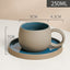 Coffee mug set ceramic retro stoneware Japanese mug and saucer combination - Korvel
