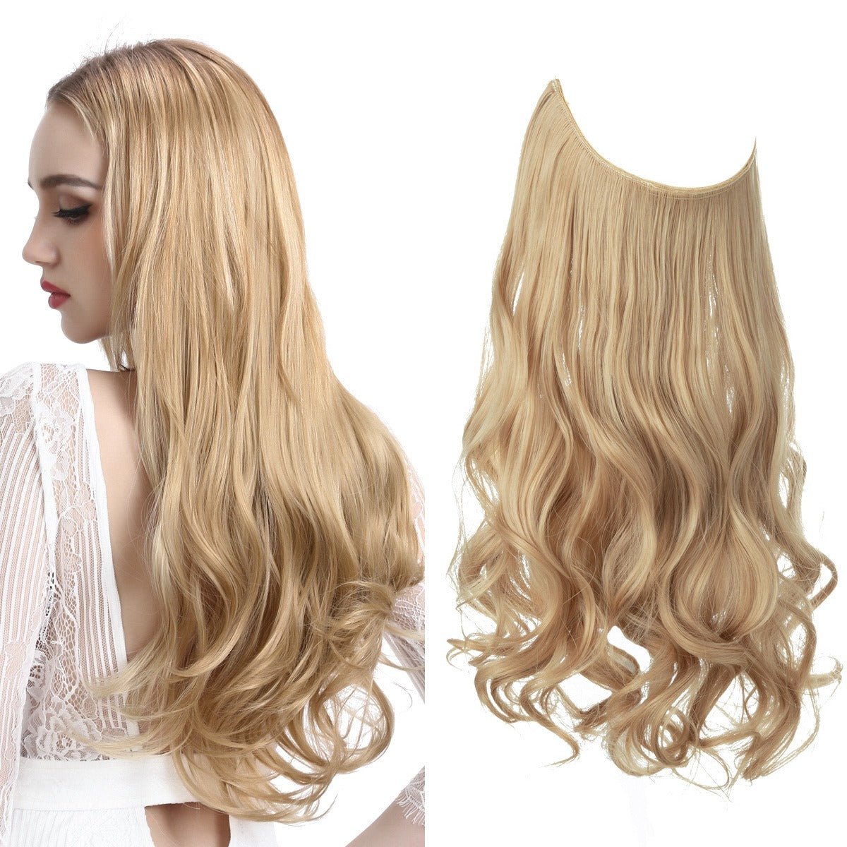 Premium Long Curly Hair Extension - High Temperature Silk
