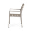 Outdoor Modern Aluminum Dining Chair with Faux Wood Seat (Set of 2), Natural and Silver - Korvel
