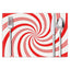 Christmas placemat red candy striped printed table mat holiday table decoration insulated mat coaster - Korvel